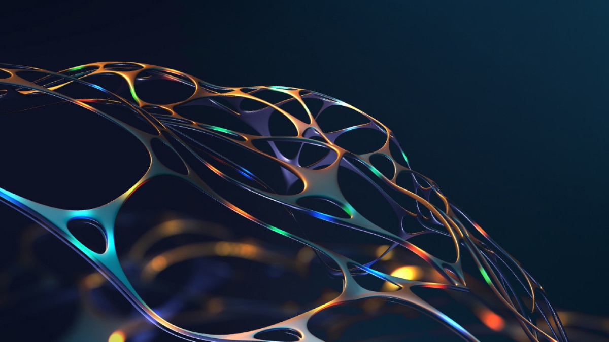 Abtstract metallic web