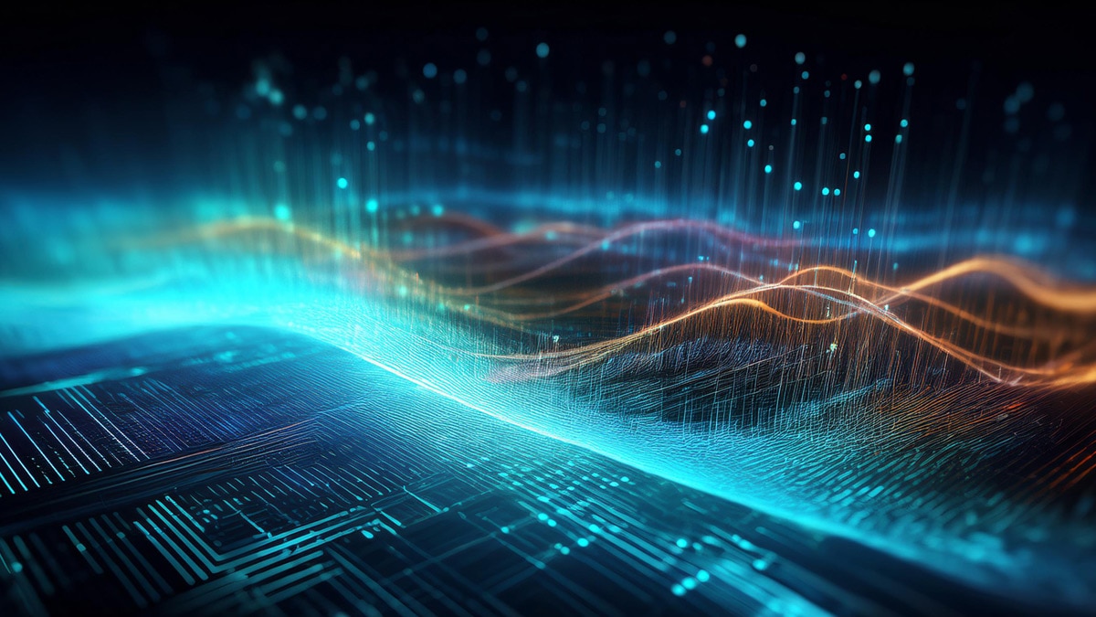 Abstract concept of AI technology