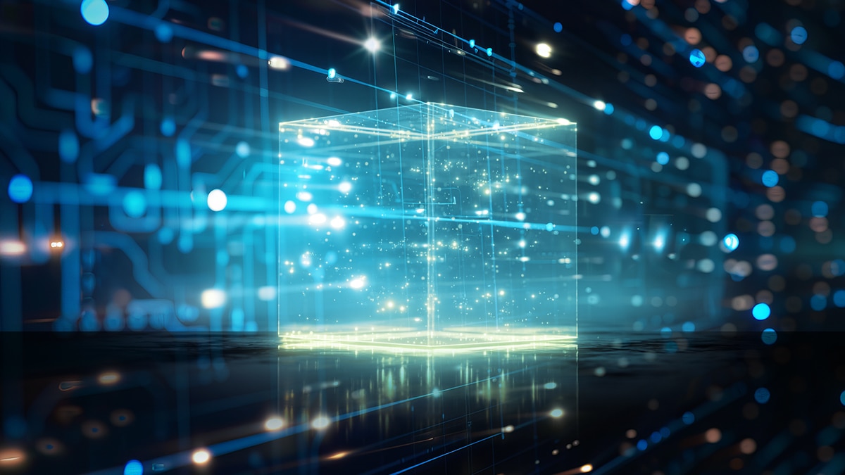 digital cube abstract