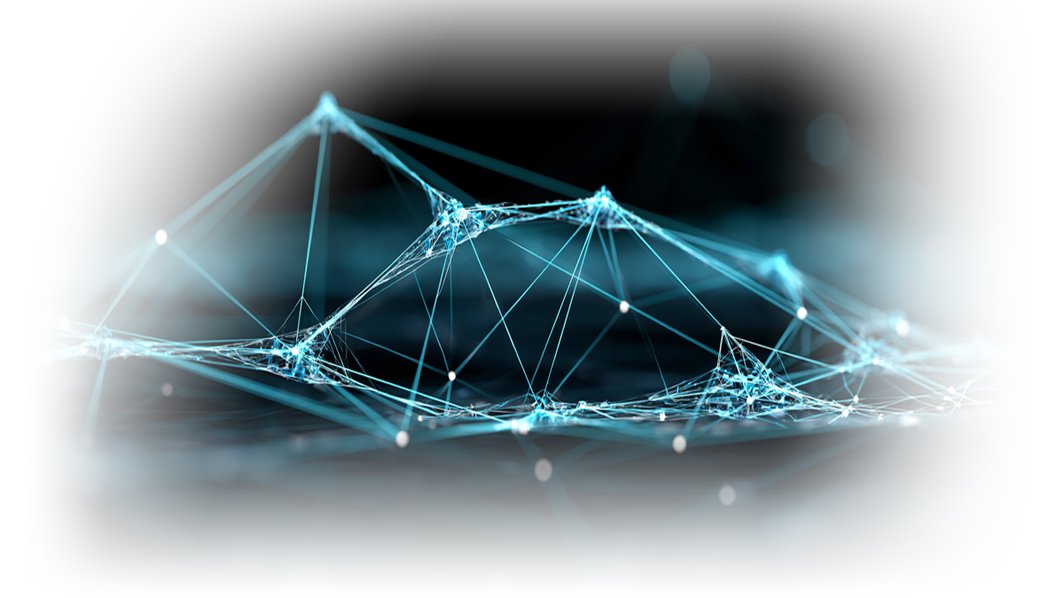 Abstract teal connected nodes