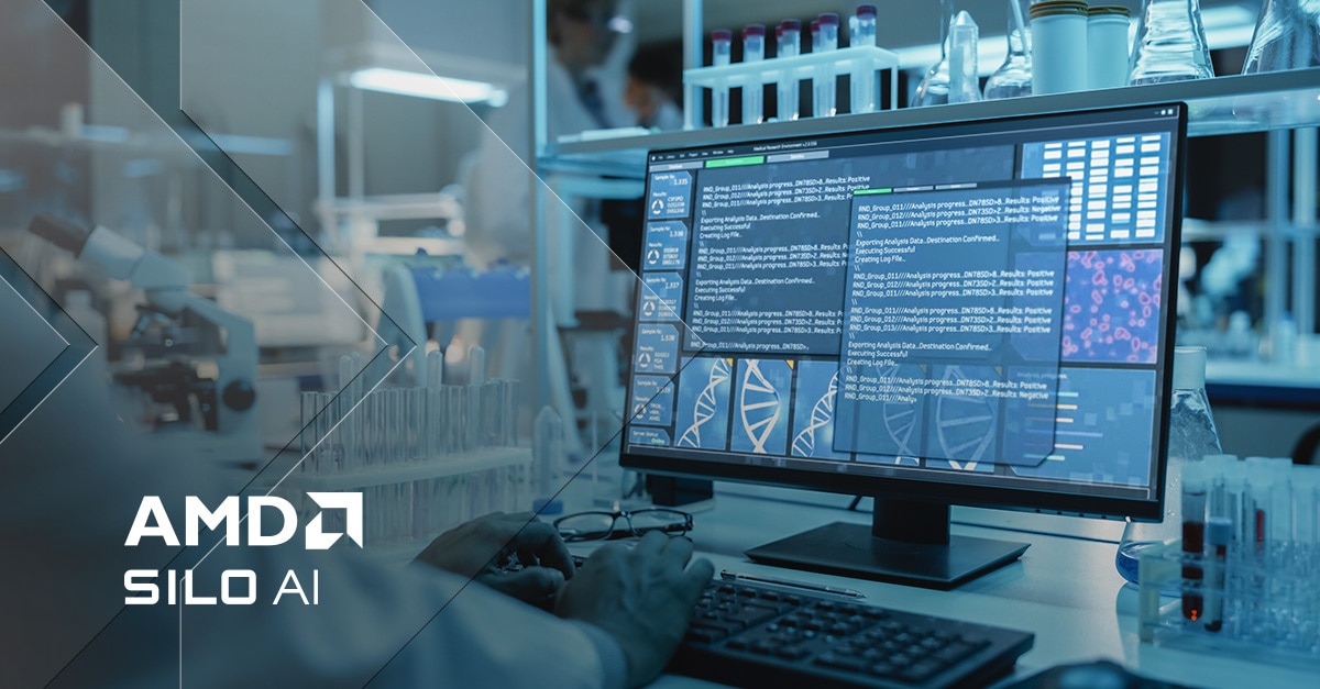 Computer screen with genetics related imagery on it