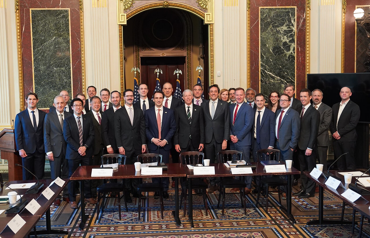 group of people in a meeting room