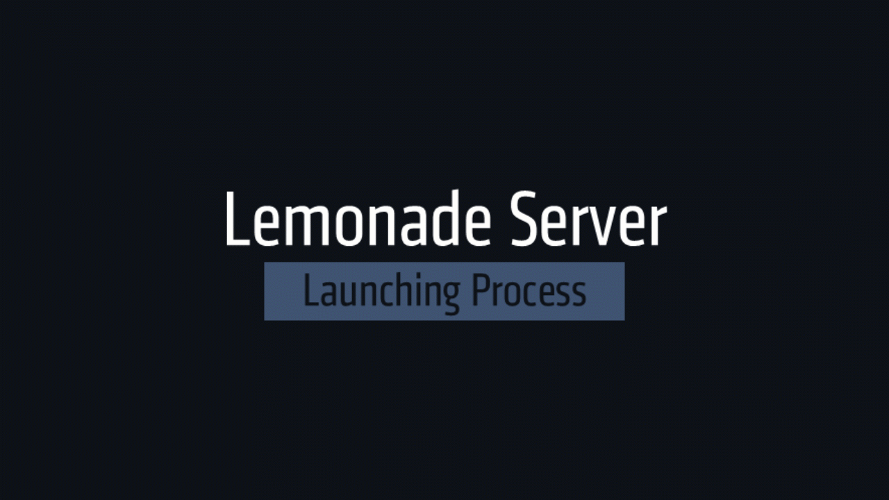 Lemonade Server launching process
