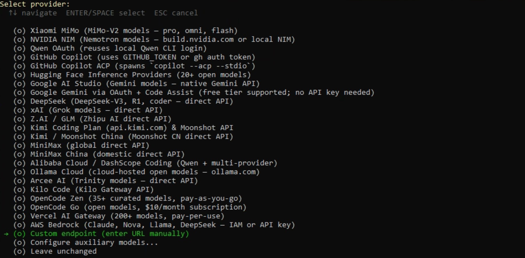 Screenshot showing how to setup local model serving over WSL2.