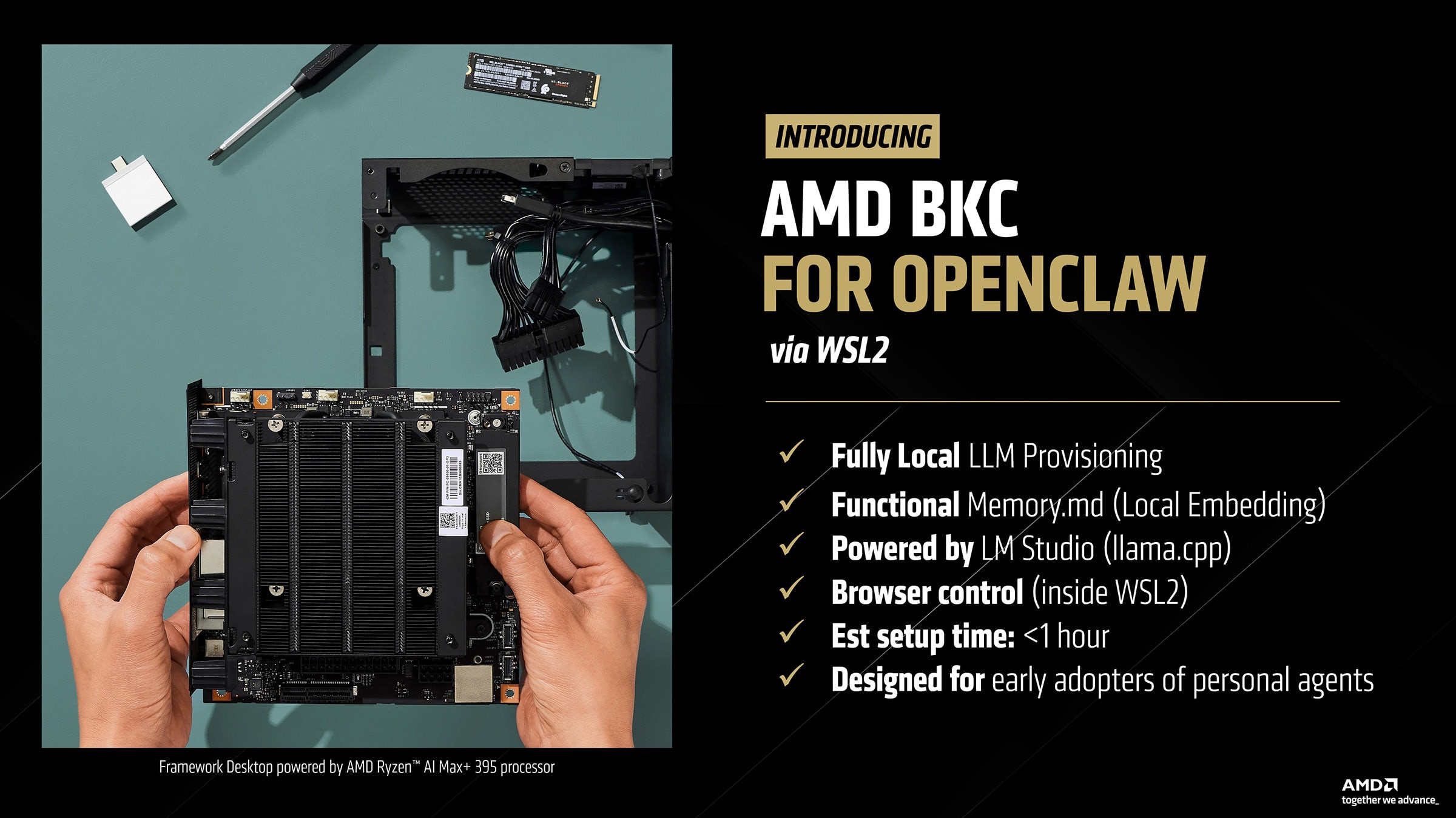 slide showcasing the AMD BKC (best known configuration)