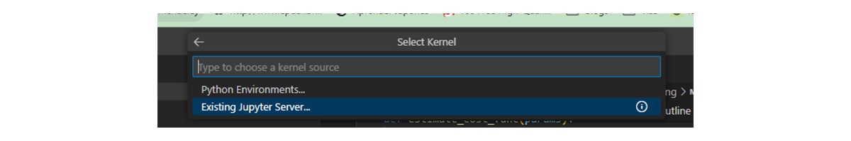 Select kernel menu