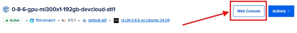 Figure 7: Web Console