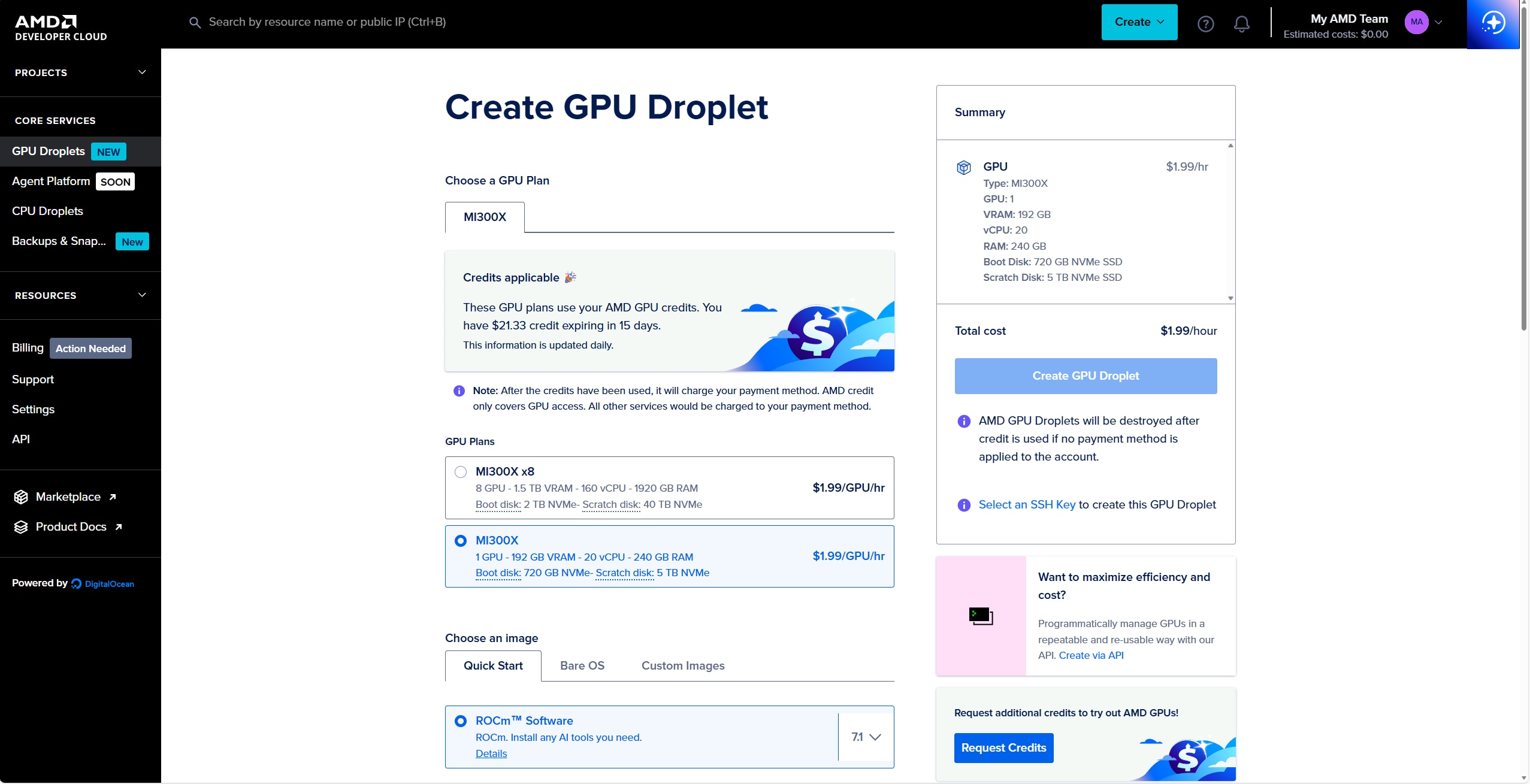 Digital Ocean Instance Configuration