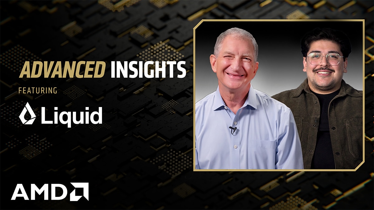  AMD Chief Technology Officer Mark Papermaster and Liquid AI CEO Ramin Hasani 