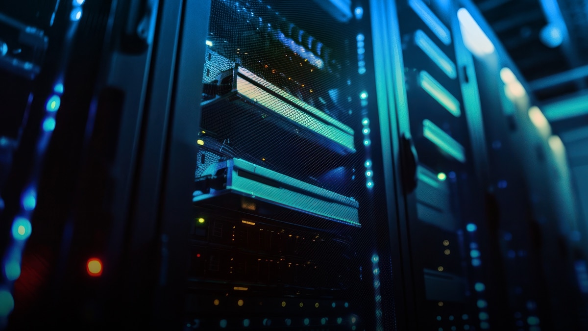 Abstract background and Data Center