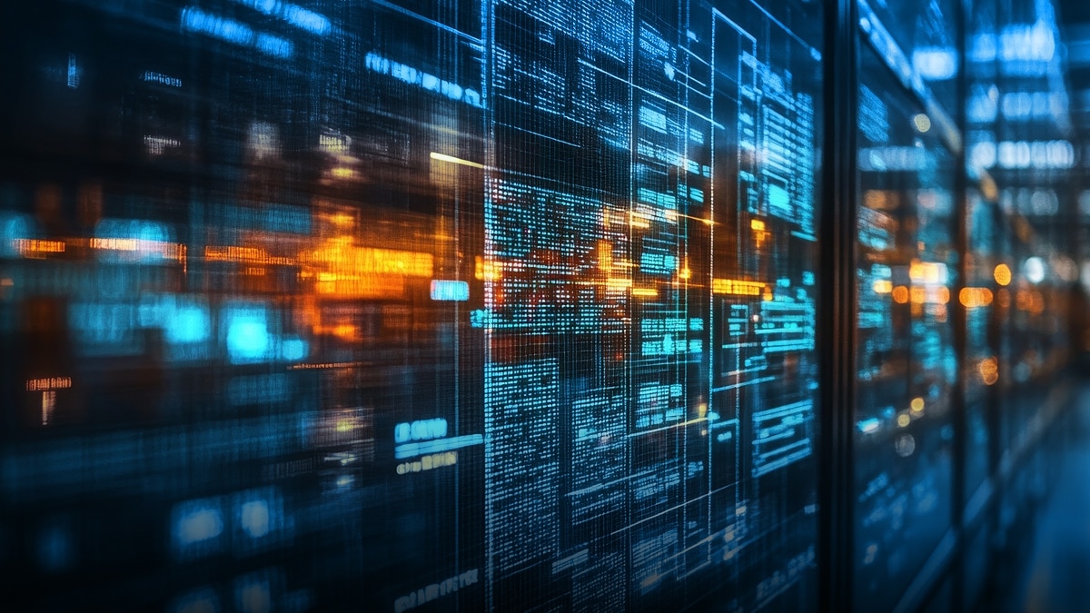 Abstract background and Data Center