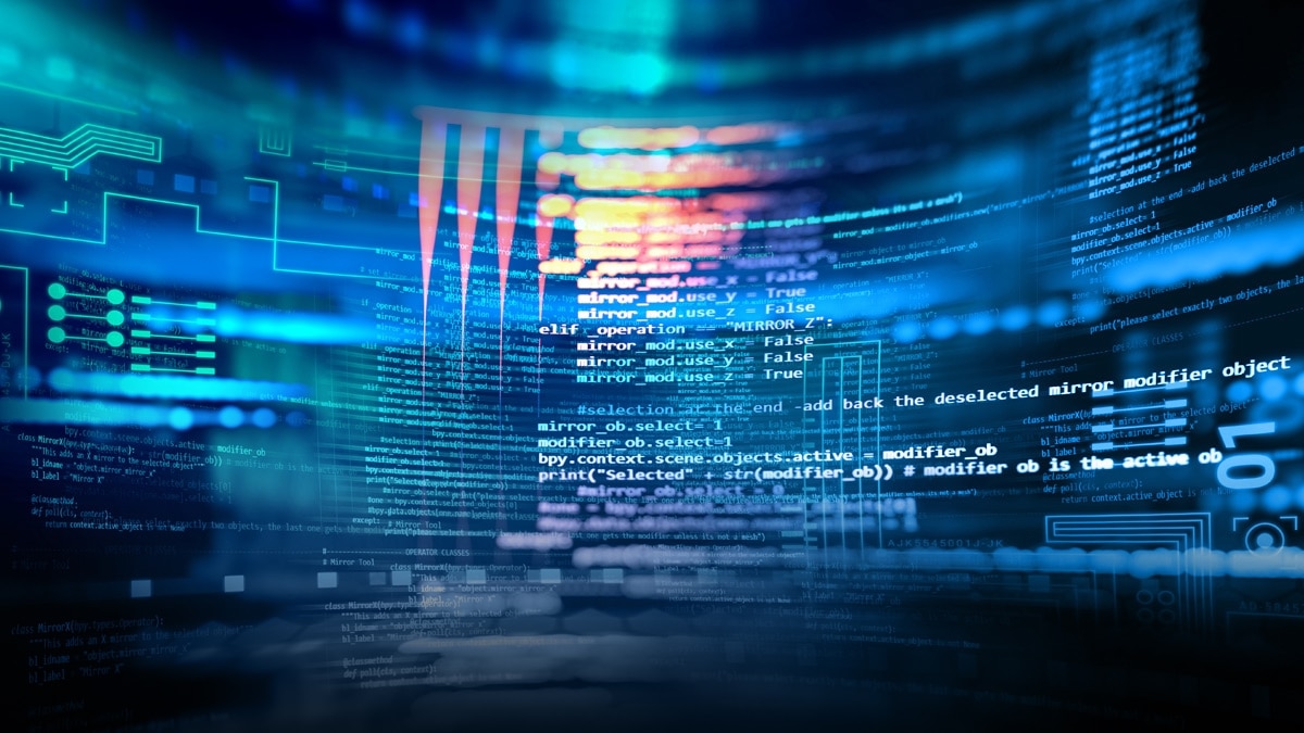Abstract background with lines of code illuminated Abstract background with lines of code illuminated