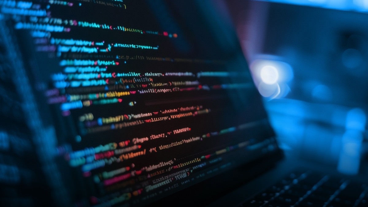 Lines of Code Illuminated on a Monitor Lines of Code Illuminated on a Monitor