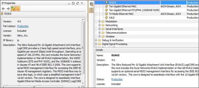 Figure 1: An example of IP version displayed in Vivado.