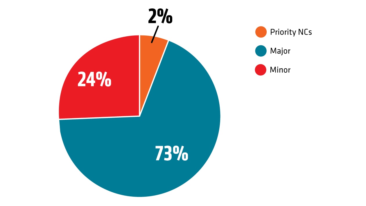Percentage of Nonconformances by Rating (2024)