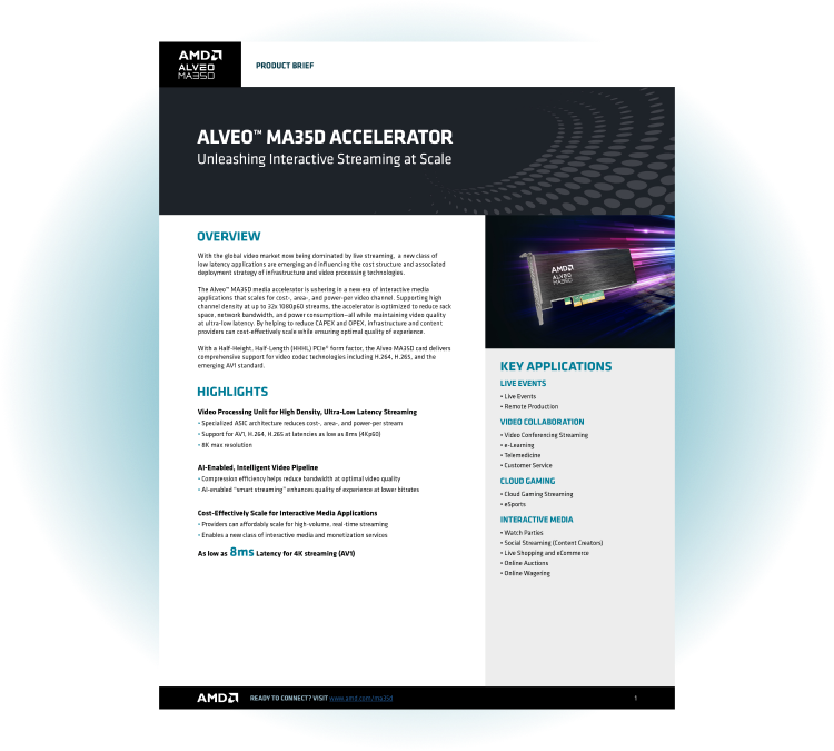 Alveo MA35D Product Brief Alveo MA35D Product Brief