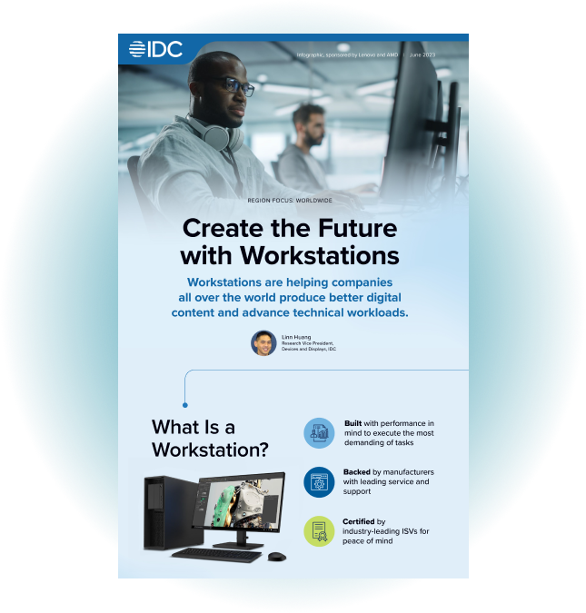 Create the Future with Workstations infographic