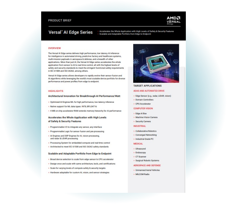 Versal AI Edge Series Product Brief