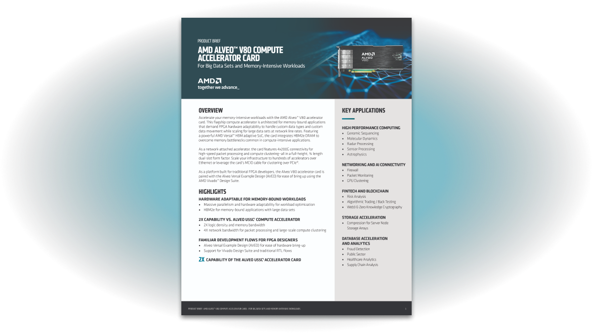 AMD Alveo V80 product brief