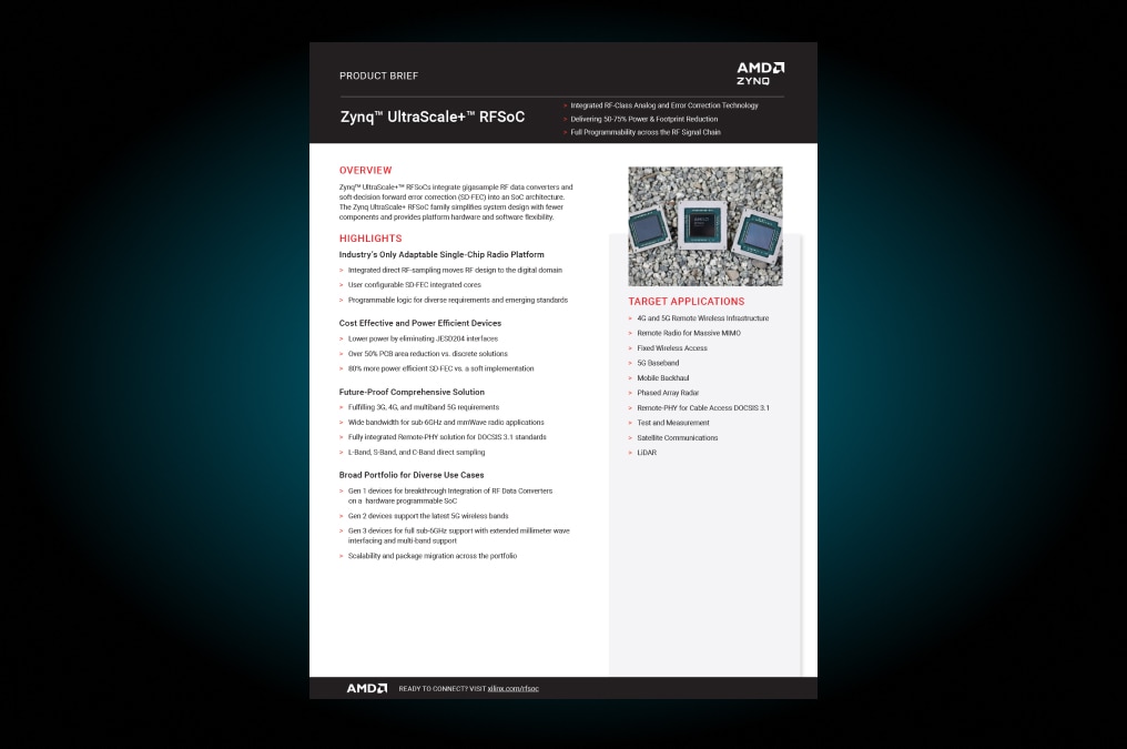 Zynq RFSoC Product Brief Zynq RFSoC Product Brief