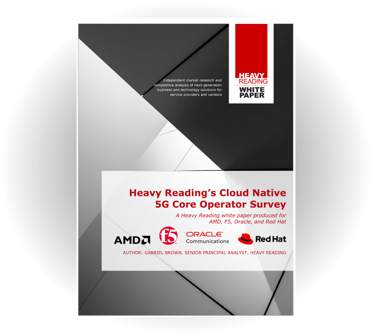 Heavy Reading’s Cloud Native 5G Core Operator Survey white paper cover Heavy Reading’s Cloud Native 5G Core Operator Survey white paper cover