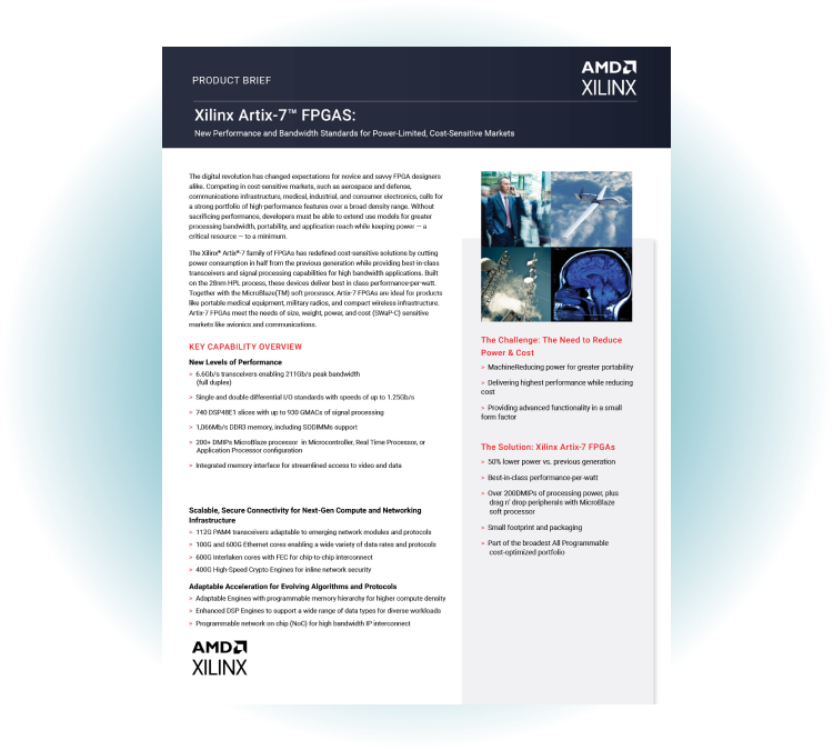 Artix 7 FPGA Product Brief Artix 7 FPGA Product Brief
