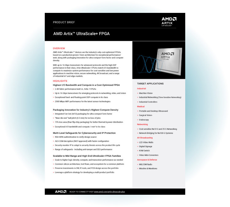 AMD Artix UltraScale+ Product Brief