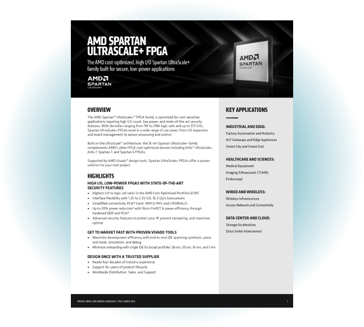 AMD Spartan UltraScale+ Product Brief