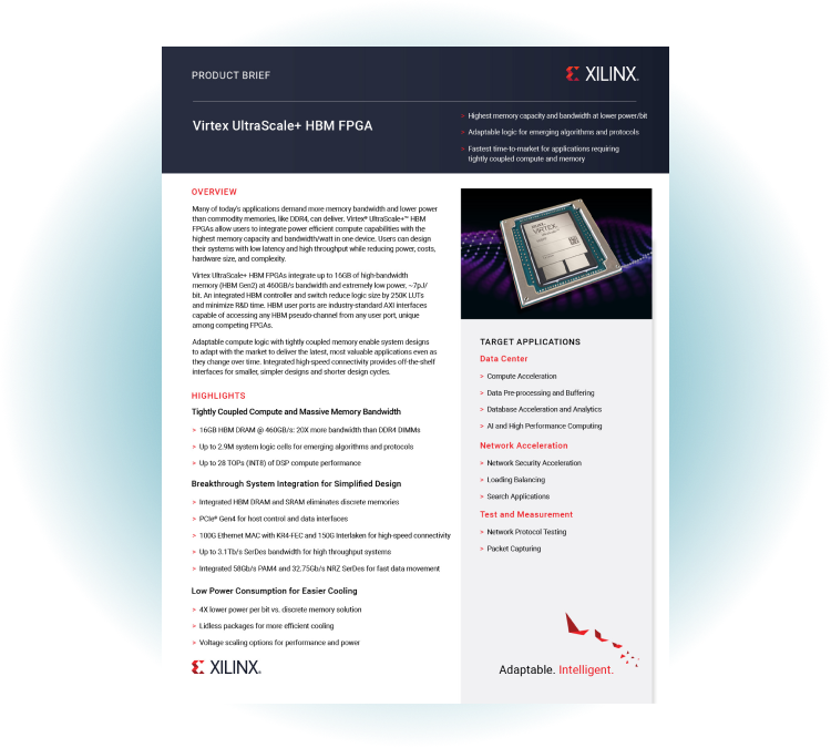 Virtex UltraScale+ HBM FPGA Product Brief Virtex UltraScale+ HBM FPGA Product Brief