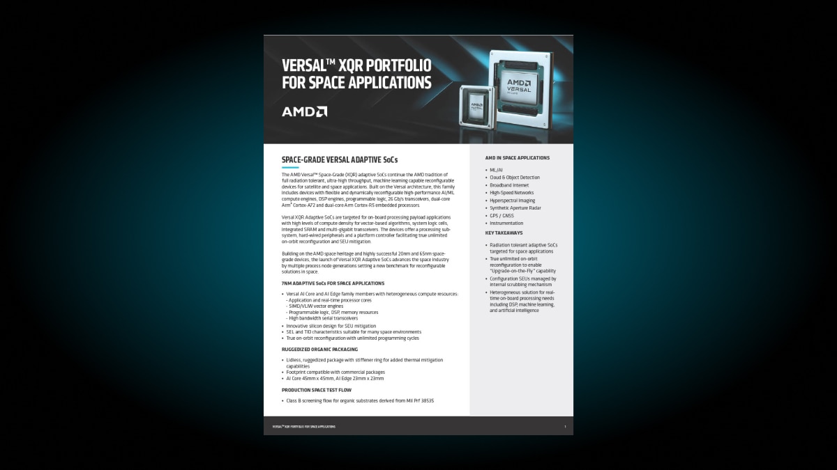 AMD Versal XQR Product Brief