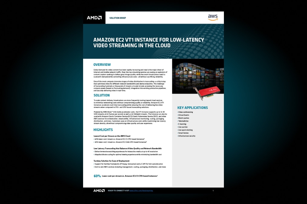 Low-Latency Video Streaming Solution Brief Low-Latency Video Streaming Solution Brief