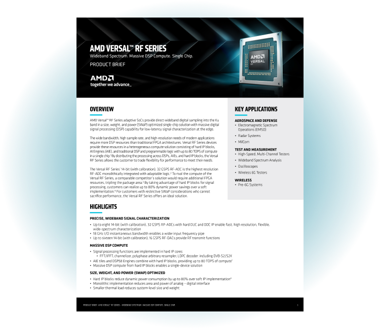  Versal RF Series Adaptive SoC Product Brief