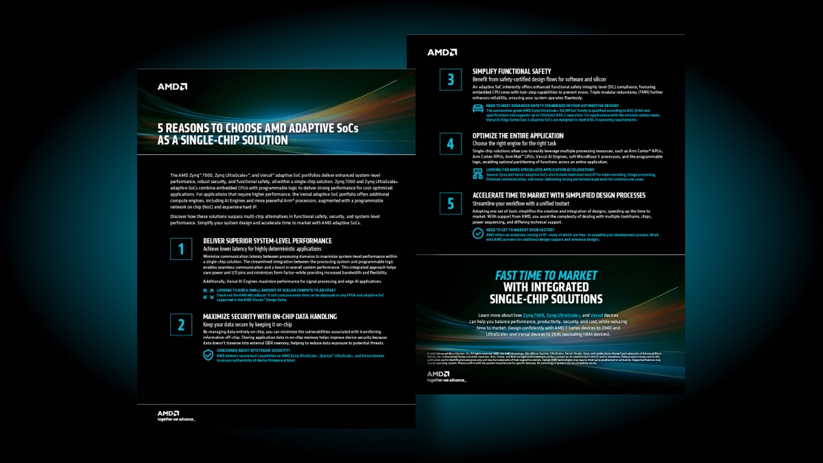 5 reasons to choose AMD adaptive SoCs listicle cover 5 reasons to choose AMD adaptive SoCs listicle cover