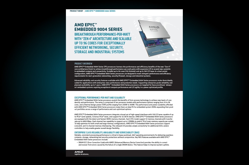 AMD EPYC Embedded 9004 Series Product Brief