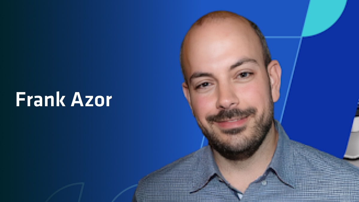 Frank Azor, Corporate Vice President at AMD, on a blue Dell Technologies Forum podcast graphic.
