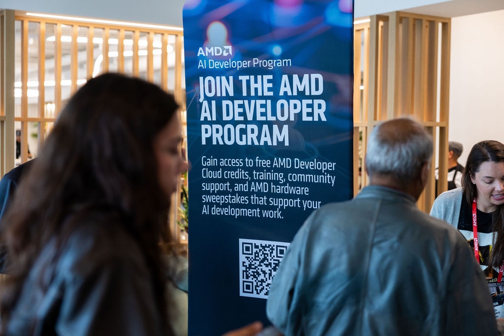 Developers Blue White AMD AI Developer Program Banner