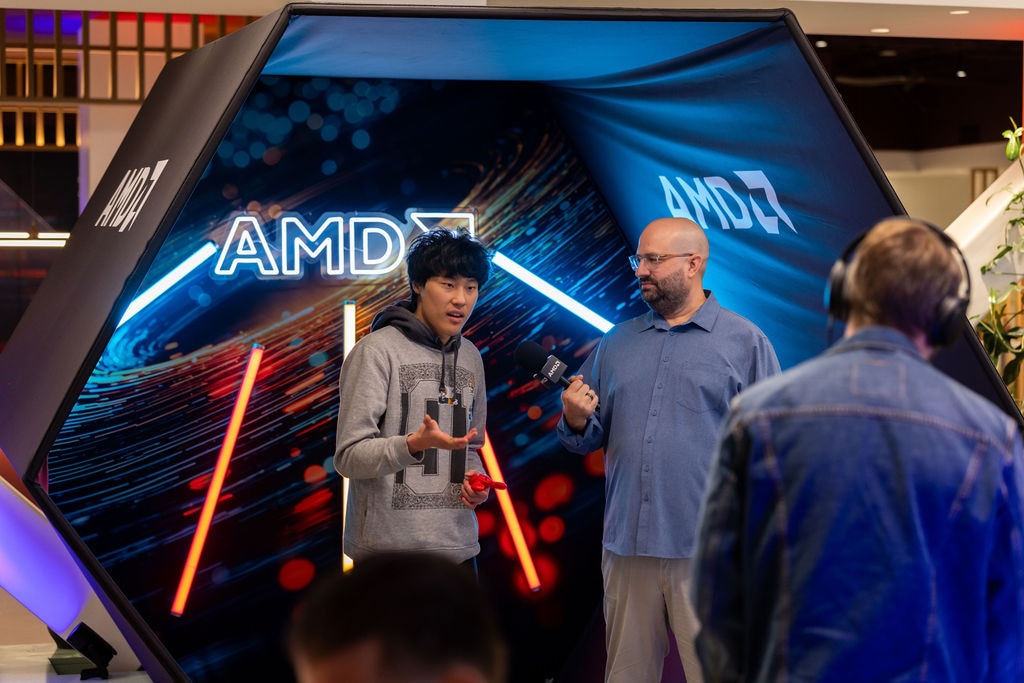 People, Blue, Black, AMD, Event Interview