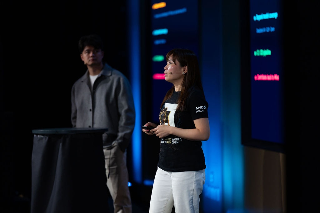 People Black Blue AMD ROCm Technical Presentation