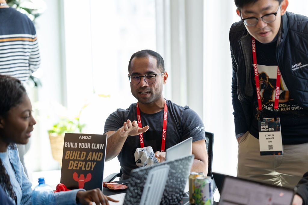 Developers, Blue Gray, AMD, Collaborating at AI DevDay
