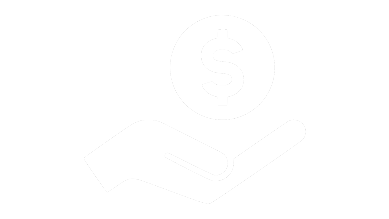 Hand with money symbol