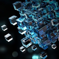 Illustration with 3D blocks