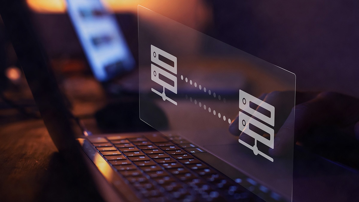 data transfer concept, internet server connection