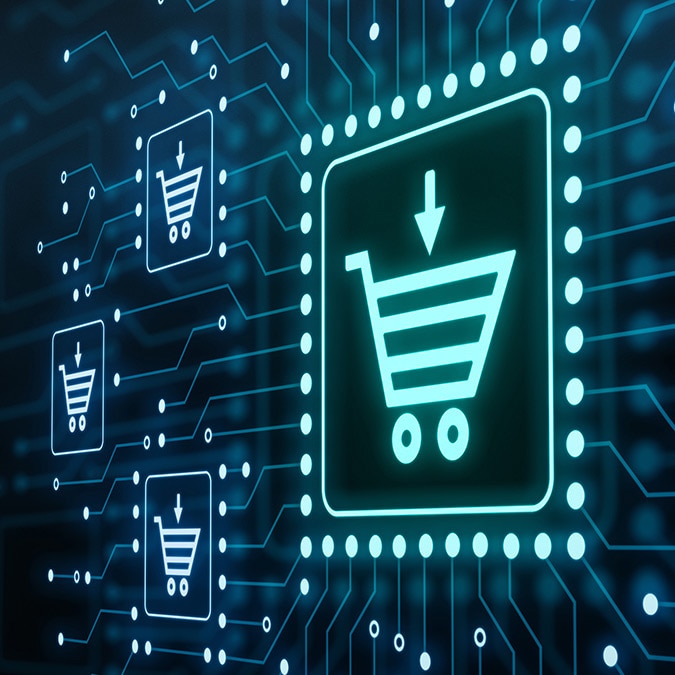 E-commerce add to cart  online shopping business technology internet concept