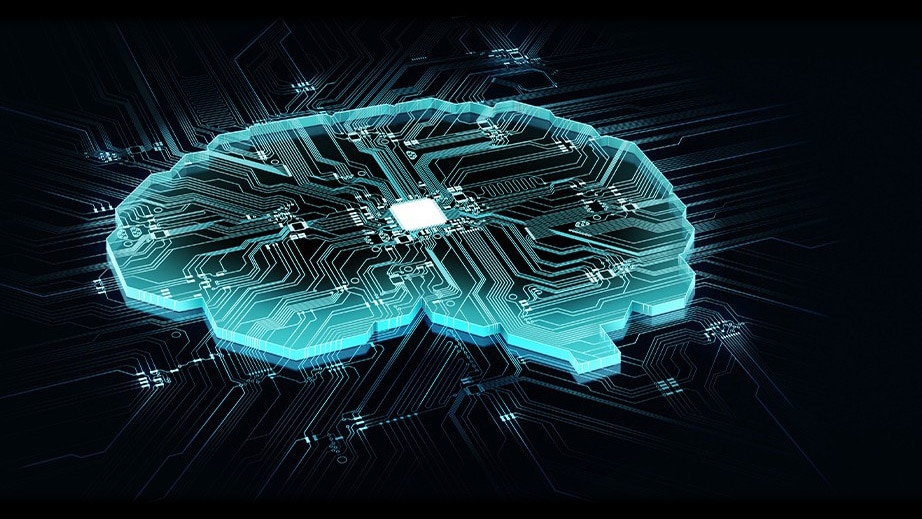 CPU and brain illustration