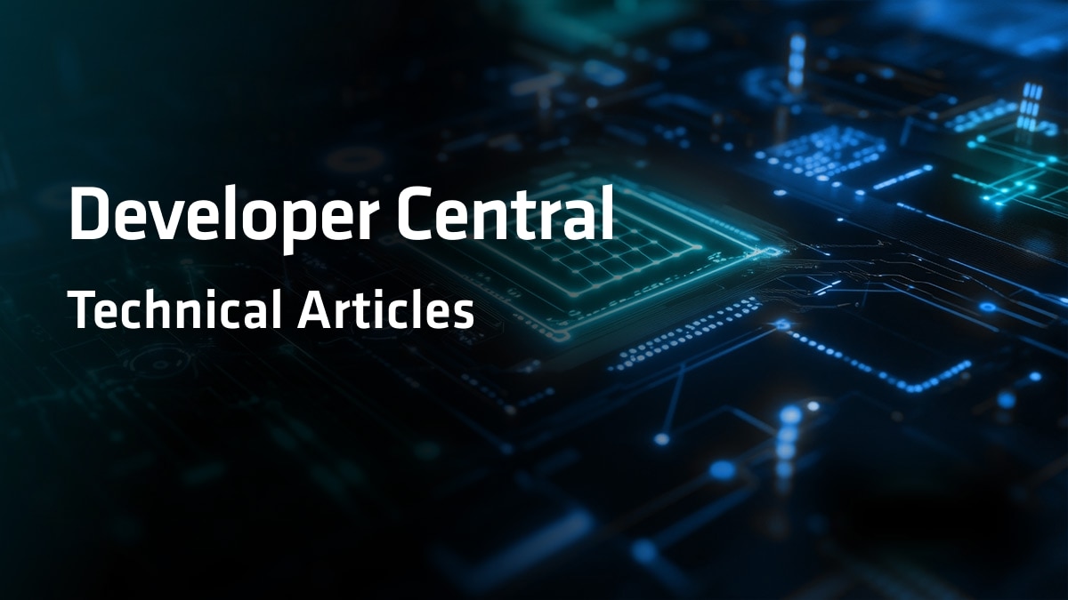 Close-up computer circuit board illustration