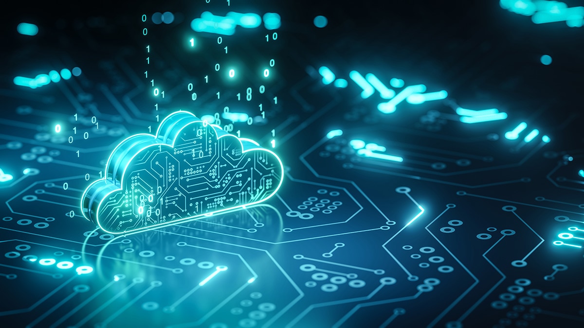 cloud computing circuit board illustration
