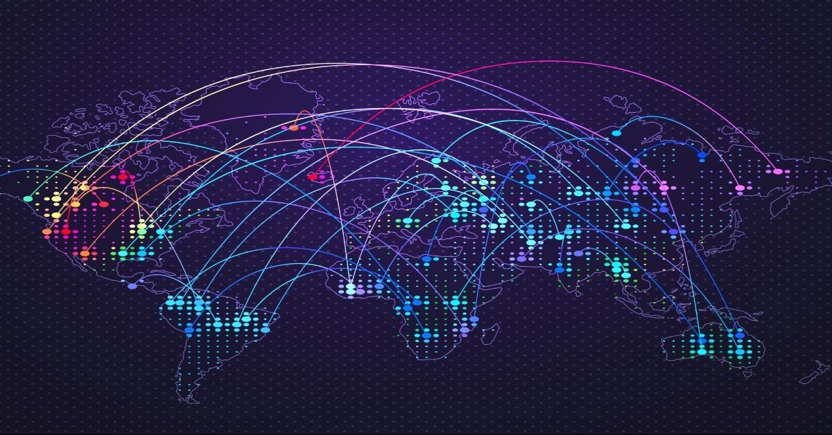 Abstract technological illustration of the world