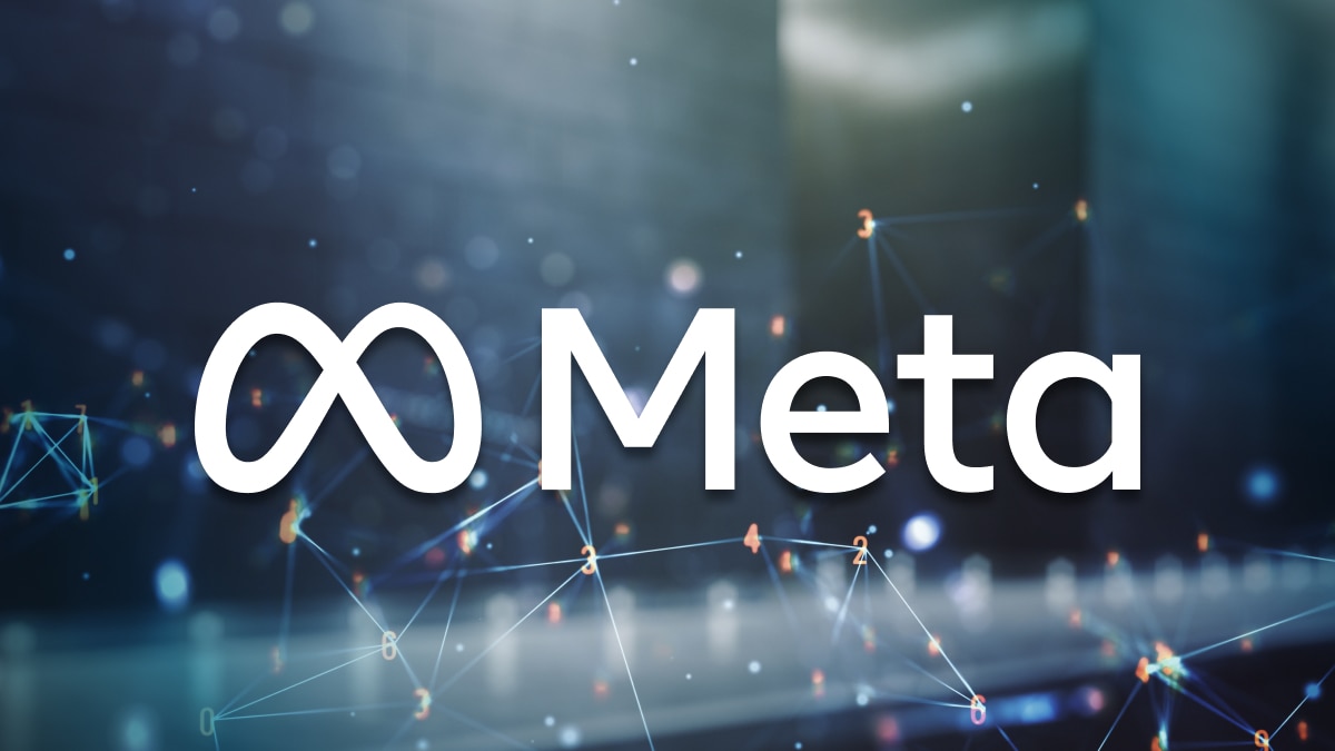 Meta logo on background
