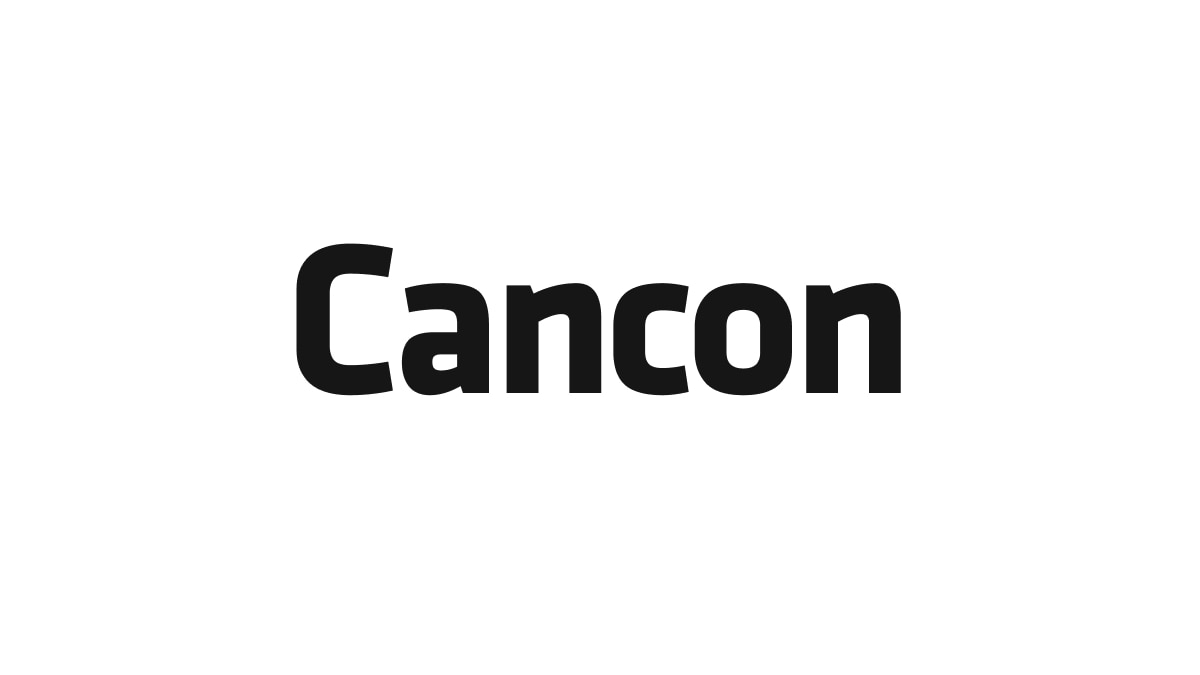 Cancon logo black padded white