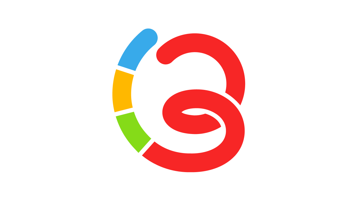 Stylized circular “S” logo with red, blue, yellow, and green segments on transparent background.
